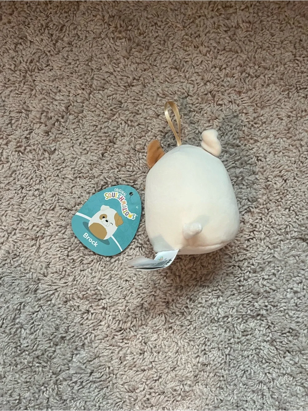 Squishmallows Brock Brown and White Plush Clip-On